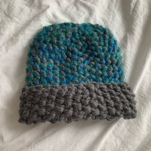 Vintage multi-color chunky beanie